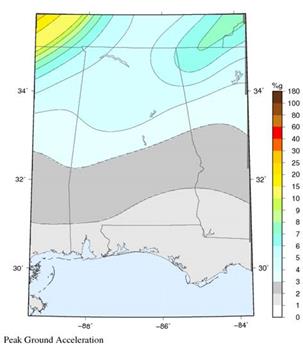 earthquake hazards map