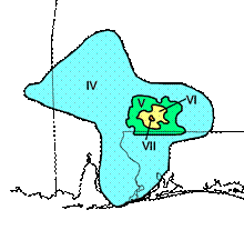 map of earthquake location for Escambia County