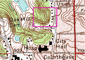 Bullock county topographic map